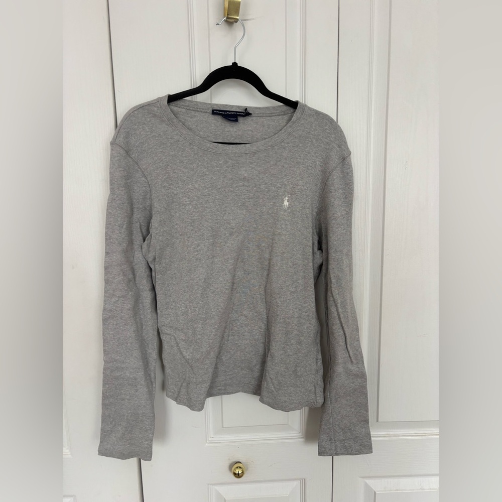 100% Cotton Ralph Lauren Gray Long Sleeve Top